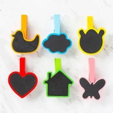 İlk El Grup Ieg™ Desenli Notlu Ahşap Mandal (6'lı Set - 10 Paket)