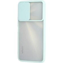 İlk El Grup Ieg™  Vivo Y11S Kılıf Palm Buzlu Kamera Sürgülü Silikon - Turkuaz