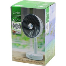 Cm Store Kiwi KFAN-7618 USB Şarjlı 5 Inç - 13.4cm Masa Üstü Vantilatör 3 Kademe Hız 5 Pls.kanat Ayarlı YÜKSEKLİK:20-28CM (5067)