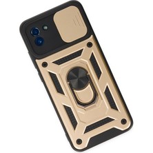 İlk El Grup Ieg™  Samsung Galaxy A03 Kılıf Pars Lens Yüzüklü Silikon - Gold