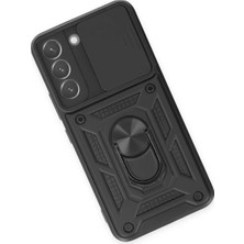 İlk El Grup Ieg™  Samsung Galaxy S23 Fe Kılıf Pars Lens Yüzüklü Silikon - Siyah