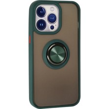 İlk El Grup Ieg™  Iphone 13 Pro Kılıf Montreal Yüzüklü Silikon Kapak - Yeşil