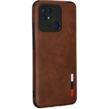 İlk El Grup Ieg™  Xiaomi Redmi 10C Kılıf Loop Deri Silikon - Kahverengi