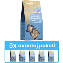 Nustil Glutensiz Hazır Kinoalı Kahvaltılık + Yulaf Ezmesi + Chia 250g x 5