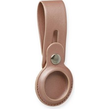 İlk El Grup Ieg™  Airtag Askılı Deri Kılıf - Rose Gold
