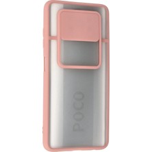 İlk El Grup Ieg™  Xiaomi Pocophone X3 Kılıf Palm Buzlu Kamera Sürgülü Silikon - Pembe