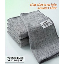 3'lü Ultra Emici Mikrofiber Temizlik Bezi Seti