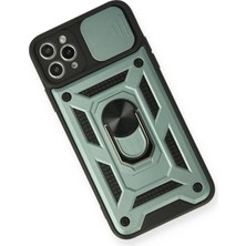 İlk El Grup Ieg™  Iphone 11 Pro Kılıf Pars Lens Yüzüklü Silikon - Yeşil