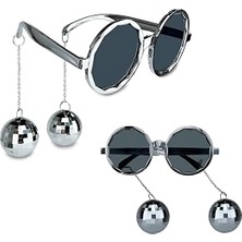 Senka Mey Ithalat® Disko Toplu Küpeli Parti Gözlüğü Gümüş Renk