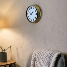 Senka Mey Ithalat® Aurelia Gold 40 cm Metal Duvar Saati