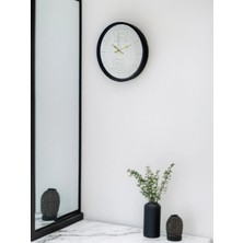 Senka Mey Ithalat® 36 cm Siyah Sade Zarif Duvar Saati