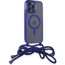 İlk El Grup Ieg™  Iphone 12 Pro Kılıf Divo Lazer Askılı Magsafe Kapak - Mavi