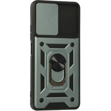 İlk El Grup Ieg™  Xiaomi Poco F3 Kılıf Pars Lens Yüzüklü Silikon - Yeşil