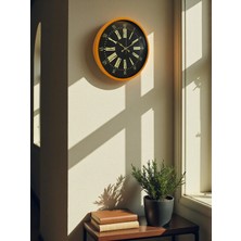 Senka Mey Ithalat® 36 cm Turuncu Dekoratif Duvar Saati