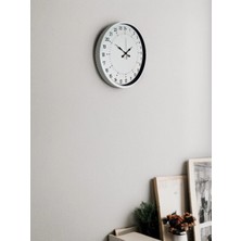 Senka Mey Ithalat® 36 cm Beyaz 24 Saat Göstergeli Özel Tasarım Duvar Saati