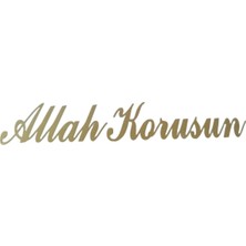 İlk El Grup Ieg™ Allah Korusun Yazılı Oto Sticker Gold 14X3CM