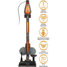 Fantom Pluto P 6100 Plus Cyclone Elektrikli Moplu  Dikey Süpürge Antrasit