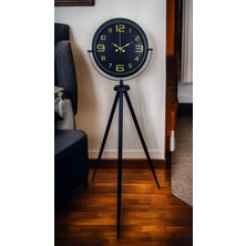 Senka Mey Ithalat® Gold Rakamlı Siyah Tripod Ayaklı Saat