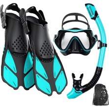GreaTech Yetişkinler Için 3 In 1 Profesyonel Dalış Seti Palet Gözlük Şnorkel Seti Dalış Yüzme Ekipmanı