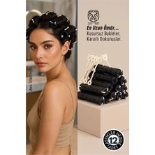 Senka Mey Ithalat® Saç Bigudisi - 12 Li Saç Bukle Şekillendirme Seti - Lastikli - Ömürlük Şekillendirme