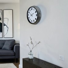 Senka Mey Ithalat® Krom Prime 40 cm Metal Duvar Saati