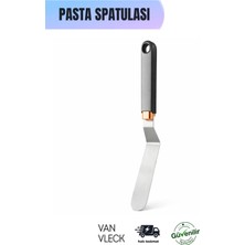 Van Vleck Pasta Sıvama Spatulası – Paslanmaz Çelik, Ergonomik Saplı, Kek ve Pasta Kreması Düzeltme Spatulası