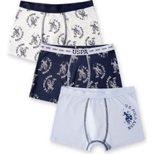 U.s. Polo Assn. Erkek Çocuk Desenli 3'lü Boxer Set Renkli US2245