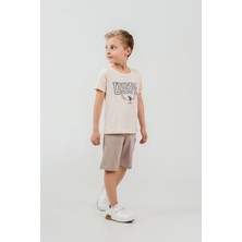 U.s. Polo Assn. Erkek Çocuk Krem Bermuda Takım US2471-C-V2