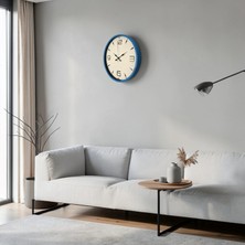 Senka Mey Ithalat® 36 cm Mavi Dekoratif Duvar Saati