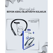Senka Mey Ithalat® Polygold PG-100 Boyun Askılı Kablosuz Kulaklık – 200 Saat Bekleme Süresi, Stereo Ses,