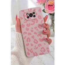 Fibaks Poco X3/pro/nfc Kılıf Pembe Leopar Şık Tasarımlı Premium Ince Soft Silikon