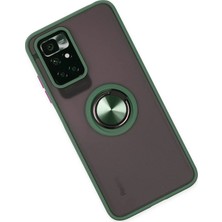 İlk El Grup Ieg™  Xiaomi Redmi 10 2022 Kılıf Montreal Yüzüklü Silikon Kapak - Yeşil