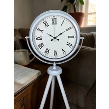 Senka Mey Ithalat® Platin Classic White Roma Tripod Ayaklı Saat