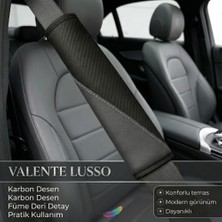 Valente Lusso Emniyet Kemer Pedi 2 Adet Cırtlı | Emniyet Kemer Kılıfı | Omuz ve Boyun Koruyucu