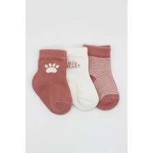 Senka Mey Ithalat® 3'lü Penye Soket Çorap BS10110 Pudra