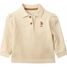 U.s. Polo Assn Kız Bebek Krem T-Shirt USB3051-B-V4