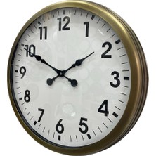 Senka Mey Ithalat® 60 cm Eskitme Metal Standart Duvar Saati