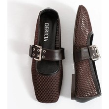 Dericia Shoes Radiant Kadın Günlük Rahat Fileli Hakiki Deri Detaylı Babet