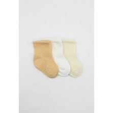 Senka Mey Ithalat® Little Love Girl 3'lü Penye Soket Çorap 10137 Somon