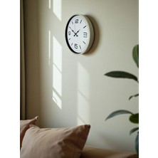 Senka Mey Ithalat® 36 cm Krem Modern Dekoratif Duvar Saati