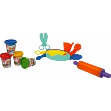 Senka Mey Ithalat® Oyun Hamuru Şekillendirme Seti 200 gr 6 Parça Pembe Merdane