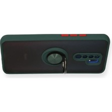 İlk El Grup Ieg™  Xiaomi Redmi 9 Kılıf Montreal Yüzüklü Silikon Kapak - Yeşil