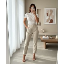 Moda Morfo Çapraz Büzgülü Kısa Kol Sandy Bluz -Beyaz