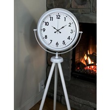 Senka Mey Ithalat® Soft White Dekoratif Tripod Ayaklı Saat