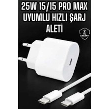 Senka Mey Ithalat® Güç Adaptörü ve Kablosu Şarj Aleti 15/15 Pro Max Uyumlu Hızlı Şarj