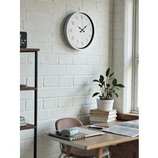 Senka Mey Ithalat® 36 cm Beyaz Dekoratif Duvar Saati