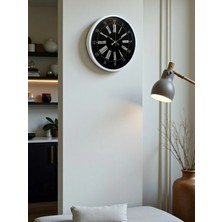 Senka Mey Ithalat® 36 cm Beyaz Zarif Dekoratif Duvar Saati