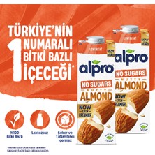 Alpro Şekersiz Badem Sütü 2x1 L Vegan Laktozsuz Bitkisel Bazlı
