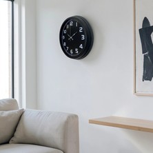 Senka Mey Ithalat® Midnight Black 40 cm Metal Duvar Saati