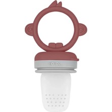 Senka Mey Ithalat® Silikon Püre Meyve Sebze Emziği Velvet Rose / Powder Grey